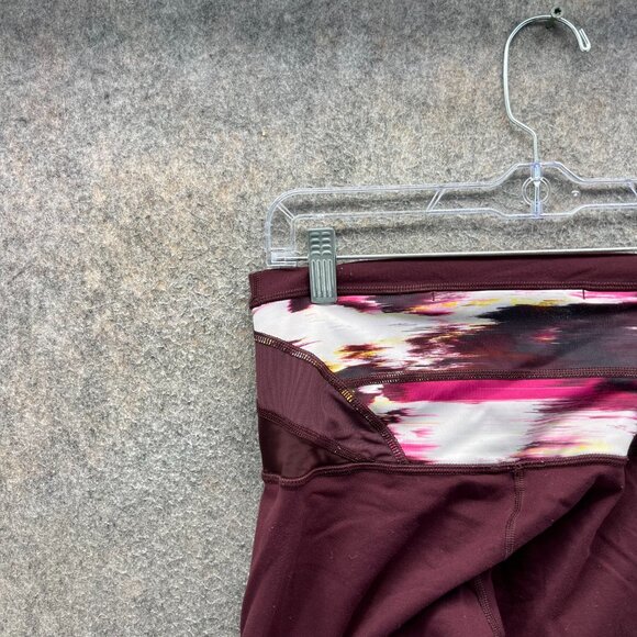 Lululemon Leggings Women 6 Burgundy Wunder Under High Rise Multi Waist Luon - Picture 10 of 11